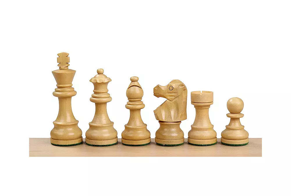 Zestaw szachowy French Lardy (replika) - szachownica (pole 58 mm), figury (król 96 mm)